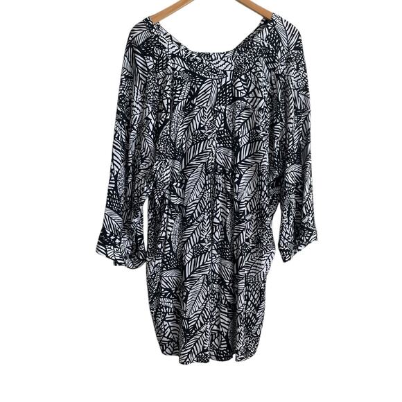 Avenue WomenTunic Top‎ 1X Abstract Foliage Boho Lagenlook Cottagecore Officewear - Picture 3 of 12